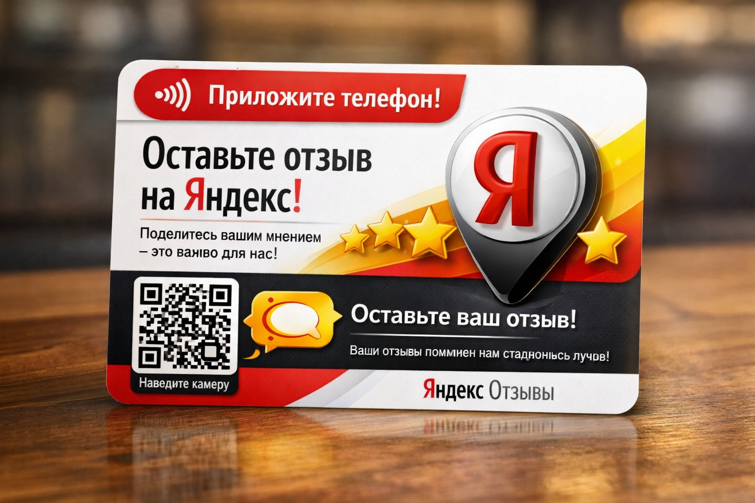 QR карта для отзывов в Яндекс Картах